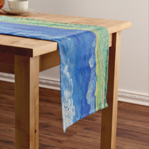 Chemin De Table Court Vincent van Gogh - Les champs de roues sous Thunde