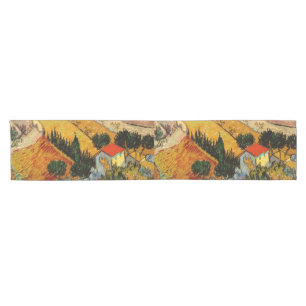 Chemin De Table Court Vincent van Gogh - Paysage, Maison et Laboureur