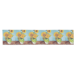 Chemin De Table Court Vincent Van Gogh - Trois tournesols dans un vase