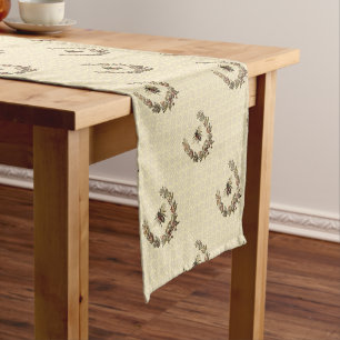 Chemin De Table Court Vintage couronne d'abeilles