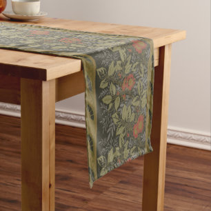 Chemin De Table Court Vintage époque victorienne Roses & Foliing Frieze