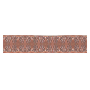 Chemin De Table Court vintage floral western pays à outils rose en cuir