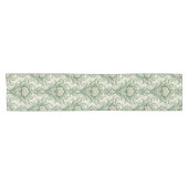 Chemin De Table Court Vintage green botanical pattern (Horizontal)