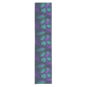 Chemin De Table Court Violet rencontre Turquoise moderne art fractal abs