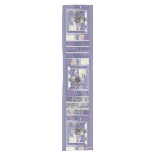Chemin De Table Court violettes dans un bocal de lune (Devant)