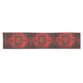 Chemin De Table Court Visage de tapis persan en champ teinté rose  (Horizontal)