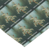 Chemin De Table Court Voile d'or & Songbirds Noël Salutation (Coin)