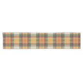 Chemin De Table Court Warm Autumn Harvest Tartan Plaid Pattern (Horizontal)
