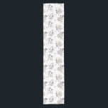Chemin De Table Court Watercolor Floral Table Runner<br><div class="desc">Decorate your dining room table with this lovely boho watercolor floral table runner!</div>