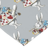 Chemin De Table Court White Rabbit Alice Wonderland Hearts (Coin)
