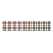 Chemin De Table Court White Stewart Plaid (Horizontal)