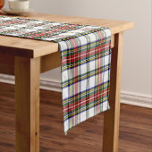 Chemin De Table Court White Stewart Plaid (In Situ)
