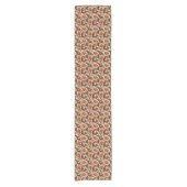 Chemin De Table Court William Morris Anemone, Beige, Brown & Rust Orange (Devant)