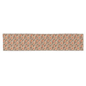 Chemin De Table Court William Morris Anemone, Beige, Brown & Rust Orange (Horizontal)