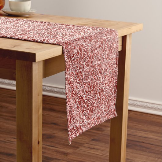 Chemin De Table Court William Morris Cherry Red Larkspur Motif (In Situ)