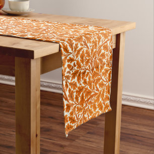 Chemin De Table Court William Morris Feuilles de chêne, rouille orange e