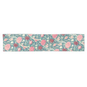 Chemin De Table Court William Morris Rose Gold Green Blue Floral Pattern (Horizontal)