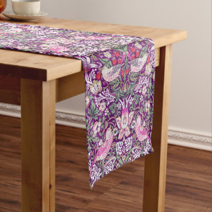 Chemin De Table Court William Morris Strawberry Thief Motif Short Tablet