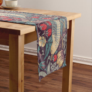 Chemin De Table Court William Morris Strawberry Thief Satin Ribbon Court