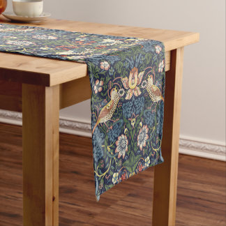 Chemin De Table Court William Morris Vintage Strawberry Thief Motif
