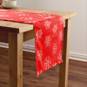 Chemin De Table Court Winter Wonderland Snowflakes Motif (In Situ)