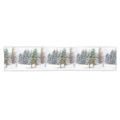 Chemin De Table Court Winter Wonderland White Christmas Table Runner (Horizontal)