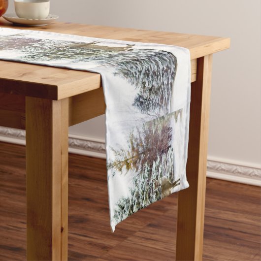 Chemin De Table Court Winter Wonderland White Christmas Table Runner (In Situ)