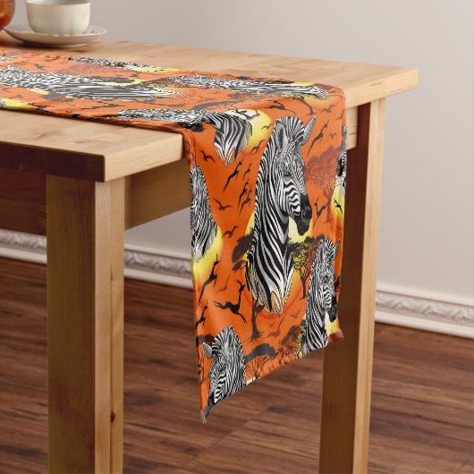 Chemin De Table Court Zebra African Savanna Wild Animal (In Situ)