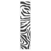 Chemin De Table Court Zebra Stripes Poster de animal sauvage noir et bla (Devant)