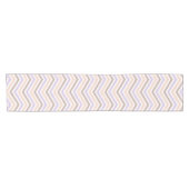 Chemin De Table Court ZigZag Blush Rose Lavande (Horizontal)