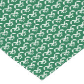 Chemin De Table Court Zigzag floral vert (Coin)