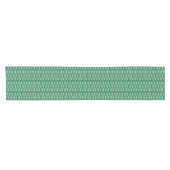 Chemin De Table Court Zigzag floral vert (Horizontal)