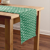 Chemin De Table Court Zigzag floral vert (In Situ)