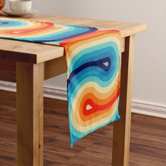 Chemin De Table Long 70s Double Wave (In Situ)