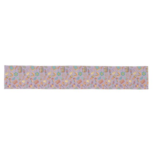 Chemin De Table Long 70s Style Runner Groovy Pastel Table Accent (Horizontal)