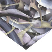 Chemin De Table Long Abstrait moderne foncé contemporain en aquarelle (Coin)