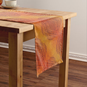 Chemin De Table Long Acceptation Médaillons de saumons rouges orange