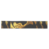 Chemin De Table Long Achempong Opulent Swirl Liquide Or Noir Monochro (Horizontal)