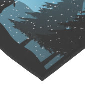 Chemin De Table Long Adorable Reindeer At Night (Coin)