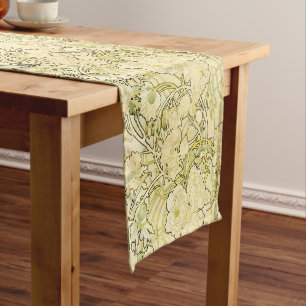 Chemin De Table Long Alphonse Mucha Pivoines Motif Floral Art Nouveau