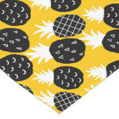 Chemin De Table Long Ananas noir (Coin)