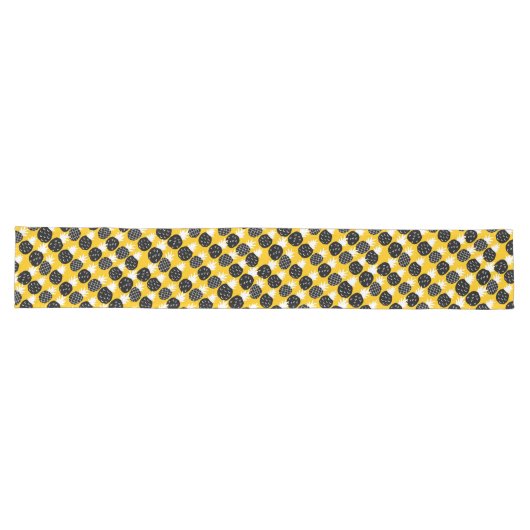 Chemin De Table Long Ananas noir (Horizontal)