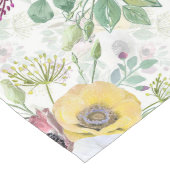 Chemin De Table Long Anémones rose, blanc et jaune. (Coin)