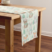 Chemin De Table Long Animaux de Noël mignons motif sans couture (In Situ)