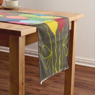 Chemin De Table Long Anniversaire Jaune Doré dernier fait sur mesure lo