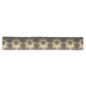 Chemin De Table Long Antique Golden Mandala Art Fleur texturée (Horizontal)