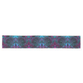 Chemin De Table Long Aqua Magenta et Abstrait noir (Horizontal)