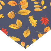 Chemin De Table Long Aquarelle Automne Leaf Fall Navy (Coin)