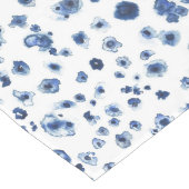 Chemin De Table Long Aquarelle bleu motif floral (Coin)