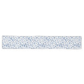 Chemin De Table Long Aquarelle bleu motif floral (Horizontal)